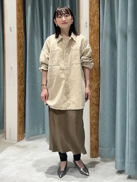 「アイテム（レギンス/スパッツ）」を使った、ばーいな。さん（レディース・161cm）の秋コーディネート