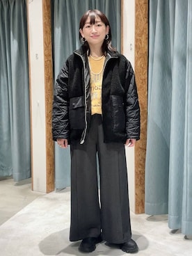 「アイテム（ブルゾン）」を使った、ばーいな。さん（レディース・161cm）の秋コーディネート