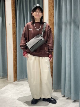 「アイテム（ショルダーバッグ）」を使った、ばーいな。さん（レディース・161cm・40代）の秋コーディネート