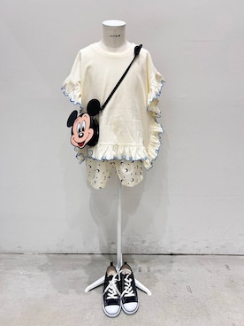「LEPSIM（レプシィム）の【KIDS】タックショーツパンツ　574758（その他パンツ）」を使った、ばーいな。さん（キッズ・120cm）の夏コーディネート