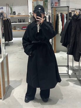 「アイテム（ステンカラーコート）」を使った、ばーいな。さん（レディース・161cm・40代）の秋コーディネート