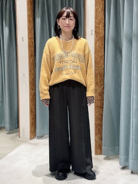 「LEPSIM（レプシィム）のアイテム（Tシャツ/カットソー）」を使った、ばーいな。さん（レディース・161cm）の秋コーディネート