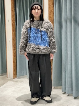 「アイテム（アクセサリー、グレー系）」を使った、ばーいな。さん（レディース・161cm）の秋コーディネート