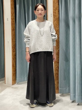 「アイテム（カーディガン/ボレロ）」を使った、ばーいな。さん（レディース・161cm・40代）の秋コーディネート