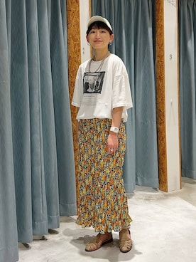 「アイテム（帽子）」を使った、ばーいな。さん（レディース・161cm・40代）の春コーディネート