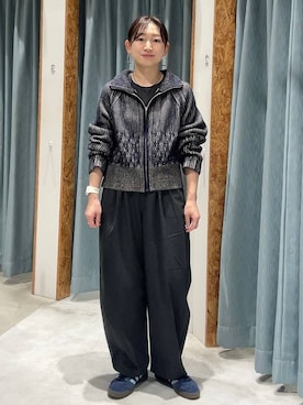 「LEPSIM（レプシィム）のイージーバギーデニム　290477（デニムパンツ）」を使った、ばーいな。さん（レディース・161cm）の秋コーディネート