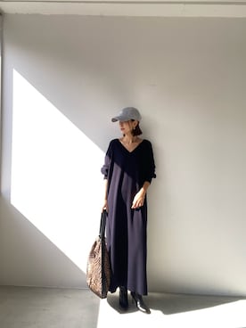 「キャップ女子」｜Juri.Hさん（レディース・165cm）の秋コーディネート