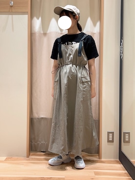 「Samansa Mos2 blue（サマンサモスモスブルー）のアイテム（ジャンパースカート）」を使った、a♡iさん（レディース・158cm）の春コーディネート