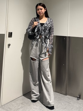 「EMODA（エモダ）のアイテム」を使った、荒尾杏菜さん（レディース・148cm）の夏コーディネート