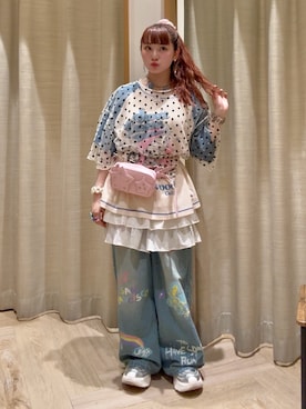 「ラグランTシャツ」｜ひまさん（レディース・153cm）の夏コーディネート