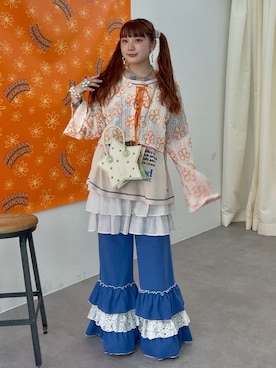 「HELLO.SANFRANCISCO（ハローサンフランシスコ）のアイテム」を使った、ひまさん（レディース・153cm）の夏コーディネート