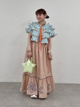「HELLO.SANFRANCISCO（ハローサンフランシスコ）のアイテム」を使った、ひまさん（レディース・153cm）の夏コーディネート