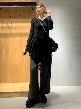 「アイテム（チュニック）」を使った、hIkarIさん（レディース・168cm・20代）の秋コーディネート