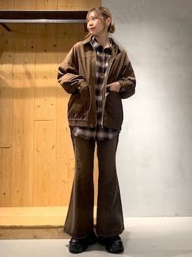 「PAGEBOY（ページボーイ）のアイテム（ジャケット/アウター）」を使った、hIkarIさん（レディース・168cm）の秋コーディネート