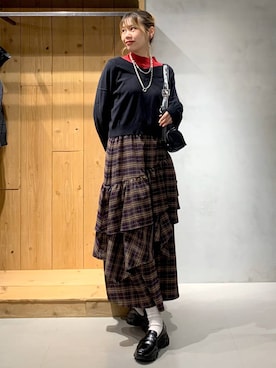 「PAGEBOY（ページボーイ）のアイテム」を使った、hIkarIさん（レディース・168cm）の冬コーディネート