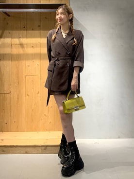 「レースアップシューズ」｜hIkarIさん（レディース・168cm）の秋コーディネート