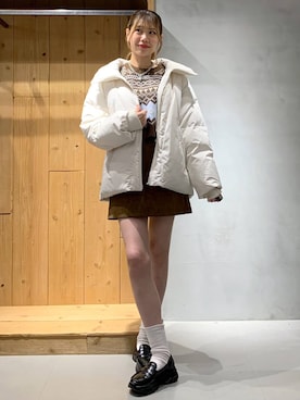 「アイテム（ブルゾン）」を使った、hIkarIさん（レディース・168cm・20代）の秋コーディネート