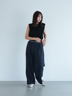 「EVOL(EVOL)」｜「アイテム（パンプス）」を使った、千葉さん（レディース・162cm）の夏コーディネート
