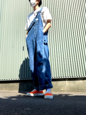 「BIG MAC（ビッグマック）のアイテム（オールインワン・サロペット）」を使った、Hiiragiさん（メンズ・180cm）の夏コーディネート