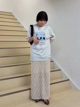 「SENSE OF PLACE by URBAN RESEARCH（センスオブプレイスバイアーバンリサーチ）のアイテム（スカート）」を使った、manaさん（レディース・159cm）の夏コーディネート