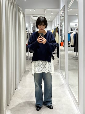 「アイテム（キャミソール）」を使った、manaさん（レディース・159cm）の冬コーディネート