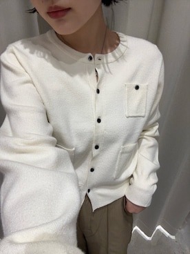 「SENSE OF PLACE by URBAN RESEARCH（センスオブプレイスバイアーバンリサーチ）のアイテム（カーディガン/ボレロ）」を使った、manaさん（レディース・159cm）の秋コーディネート