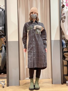 「AVIREX（アヴィレックス）のアイテム（シャツワンピース）」を使った、tomocoroさん（レディース・166cm）の夏コーディネート