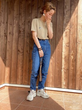 「キツネTシャツ」｜モムさん（レディース・158cm）の秋コーディネート