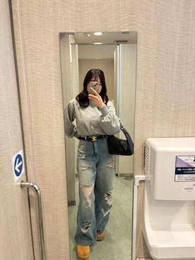 「MYMOOD.（マイムード）のアイテム」を使った、ピンクのかばさん（レディース・162cm）の春コーディネート