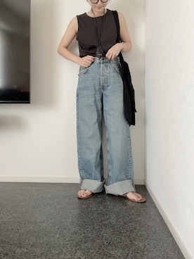 「アイテム（タンクトップ）」を使った、massssさん（レディース・152cm）の夏コーディネート
