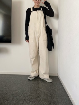 「アイテム（サロペット/オーバーオール）」を使った、massssさん（レディース・152cm）の秋コーディネート
