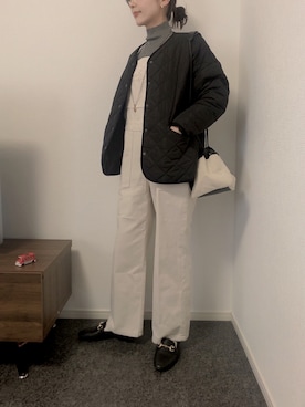 「SLOBE IENA（スローブイエナ）のアイテム（オールインワン・サロペット）」を使った、massssさん（レディース・152cm）の冬コーディネート