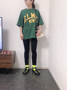 「JIL SANDER（ジルサンダー）のDRAWSTRING SM CROSSBODY（ショルダーバッグ）」を使った、massssさん（レディース・152cm）の春コーディネート