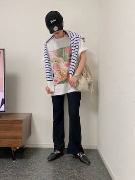 「肩掛け」｜「アイテム（アクセサリー）」を使った、massssさん（レディース・152cm）の春コーディネート