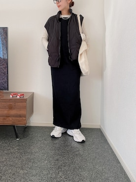 「ホワイトスニーカー」｜「アイテム（ワンピース/ドレス）」を使った、massssさん（レディース・152cm）の秋コーディネート