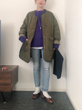 「Ray BEAMS（レイビームス）のアイテム（ブルゾン）」を使った、massssさん（レディース・151cm）の冬コーディネート