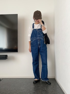 「アイテム（オールインワン・サロペット）」を使った、massssさん（レディース・152cm）の秋コーディネート