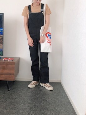 「ご近所コーデ」｜「アイテム（オールインワン・サロペット）」を使った、massssさん（レディース・152cm）の夏コーディネート