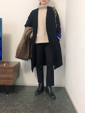 「ENFOLD（エンフォルド）のアイテム（ジャケット/アウター）」を使った、massssさん（レディース・151cm）の冬コーディネート