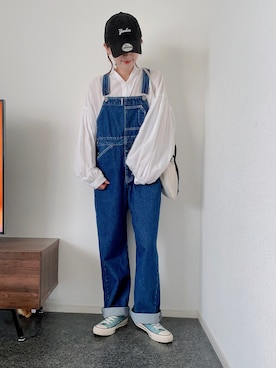 「FRAMeWORK（フレームワーク）のアイテム（オールインワン・サロペット）」を使った、massssさん（レディース・152cm）の春コーディネート