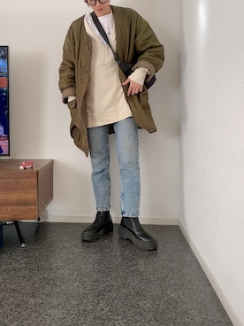 「Ray BEAMS（レイビームス）のアイテム（ブルゾン）」を使った、massssさん（レディース・152cm）の秋コーディネート
