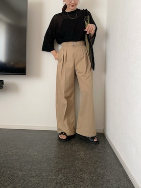 「STYLEMIXER（スタイルミキサー）のアイテム（ニット/セーター）」を使った、massssさん（レディース・152cm）の秋コーディネート