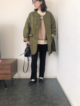 「Ray BEAMS（レイビームス）のアイテム（ブルゾン）」を使った、massssさん（レディース・151cm）の冬コーディネート