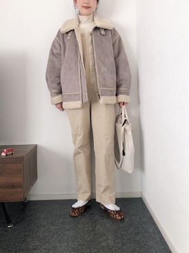 「Ray BEAMS（レイビームス）のアイテム（ブルゾン）」を使った、massssさん（レディース・151cm）の冬コーディネート