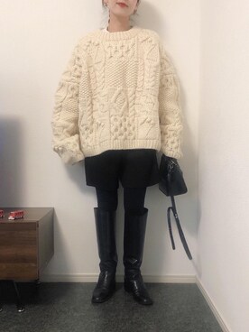 「ABITOKYO（アビトーキョー）のアイテム（パンツ）」を使った、massssさん（レディース・151cm）の冬コーディネート