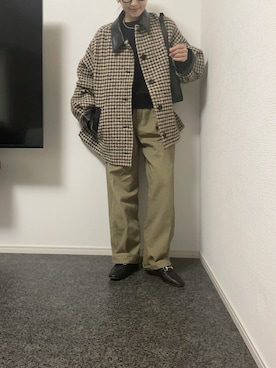 「アイテム（チノパンツ）」を使った、massssさん（レディース・152cm）の冬コーディネート