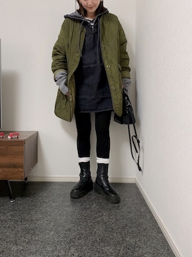 「Ray BEAMS（レイビームス）のアイテム（ブルゾン）」を使った、massssさん（レディース・152cm）の冬コーディネート