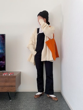 「アイテム（サロペット/オーバーオール）」を使った、massssさん（レディース・152cm）の秋コーディネート
