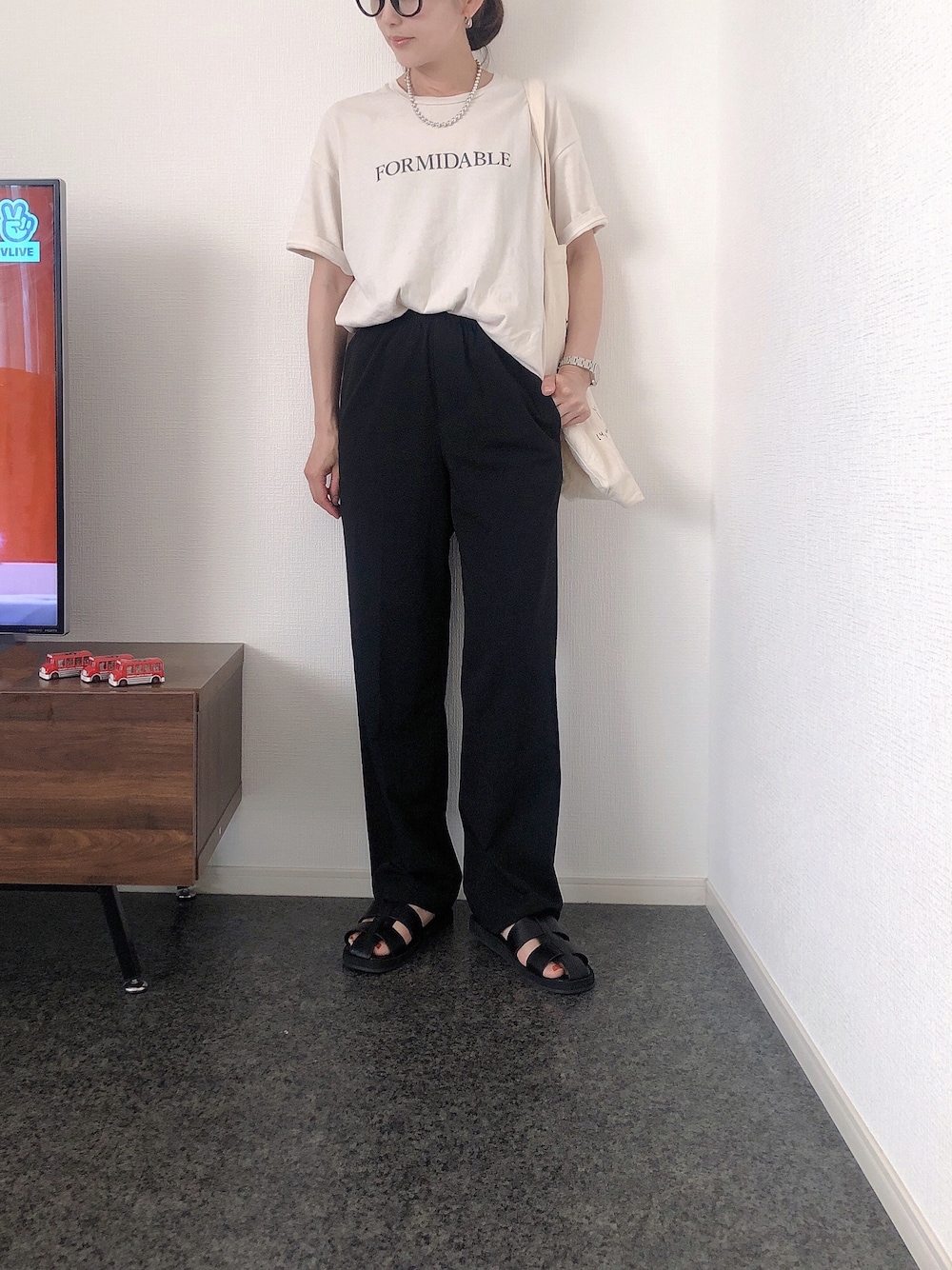 IENA -  IENA FORMIDABLEロゴプリントＴシャツ　ナチュラル IENA（イエナ）の「FORMIDABLEロゴプリントTシャツ◇（Tシャツ