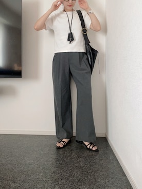 「アイテム（スラックス）」を使った、massssさん（レディース・152cm）の夏コーディネート